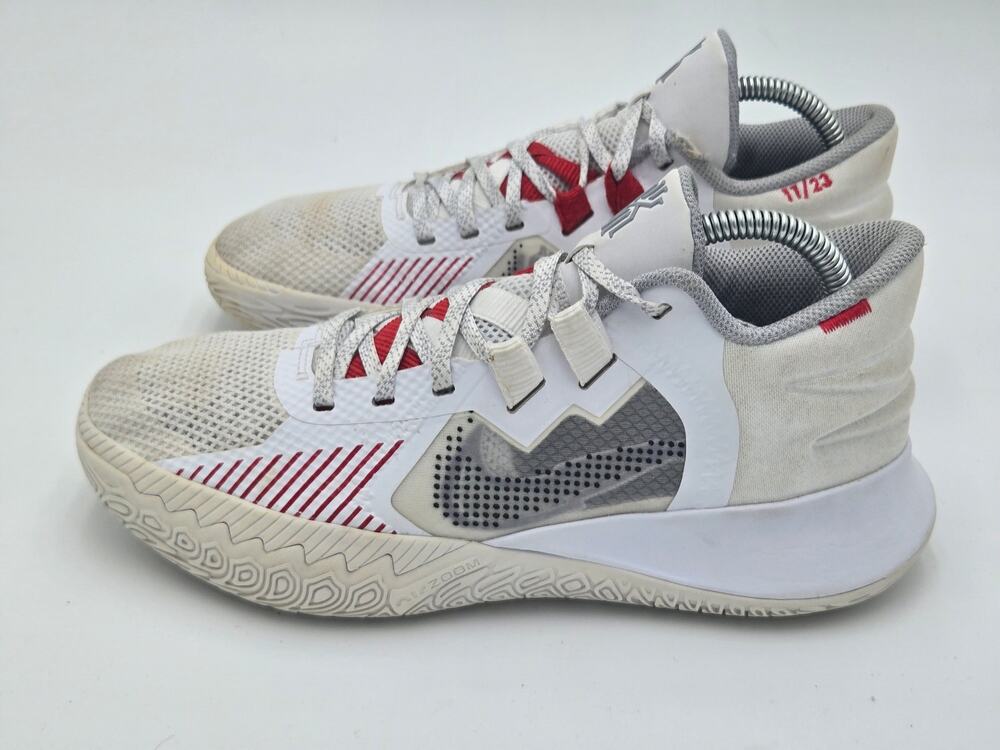 Nike Kyrie Flytrap 5 White Gray Red Basketball Shoes Youth 7Y